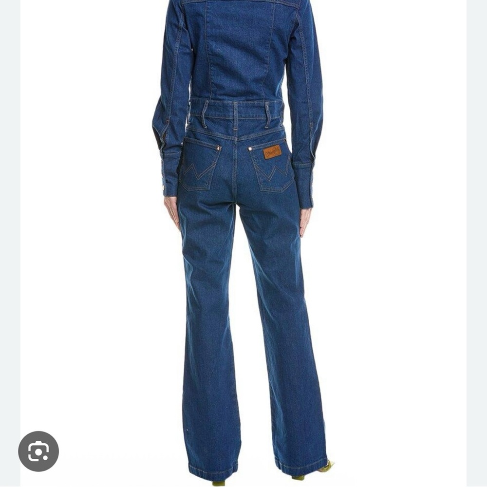 STAUD X Wrangler The Body Blue Denim Jumpsuit Size Large - Picture 3 of 4